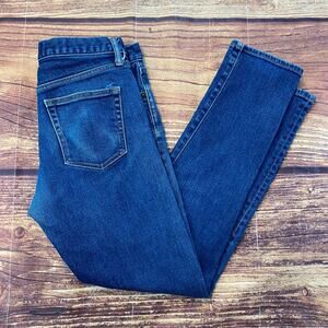 Uniqlo Mens Med Wash Slim Fit Denim Straight Jeans Size 31X32 Paint Splatter